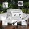 Portable 2-Burner Gas Grill Silver Stainless Steel Outdoor BBQ with Thermometer